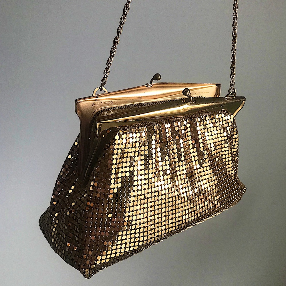 Vintage Gold Whiting & Davis Purse